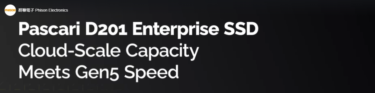 群聯新一代 PCIe Gen5 企業級 SSD Pascari X201 與 Pascari D201